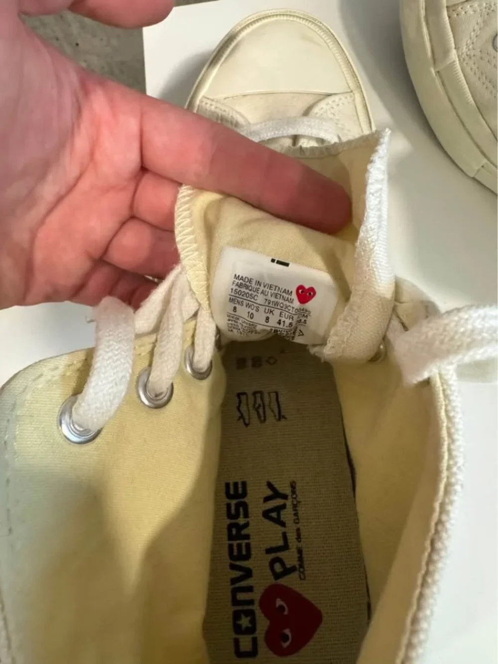 Converse x COMME des GARÇONS PLAY Chuck 70 White Men’s US 8 Women’s US 10